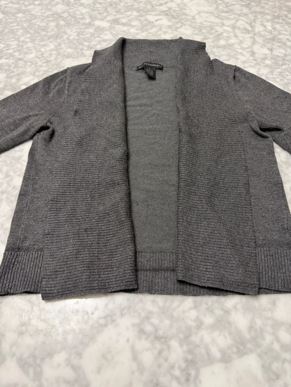 Grace Elements Charcoal Open-Front Knit Cardigan